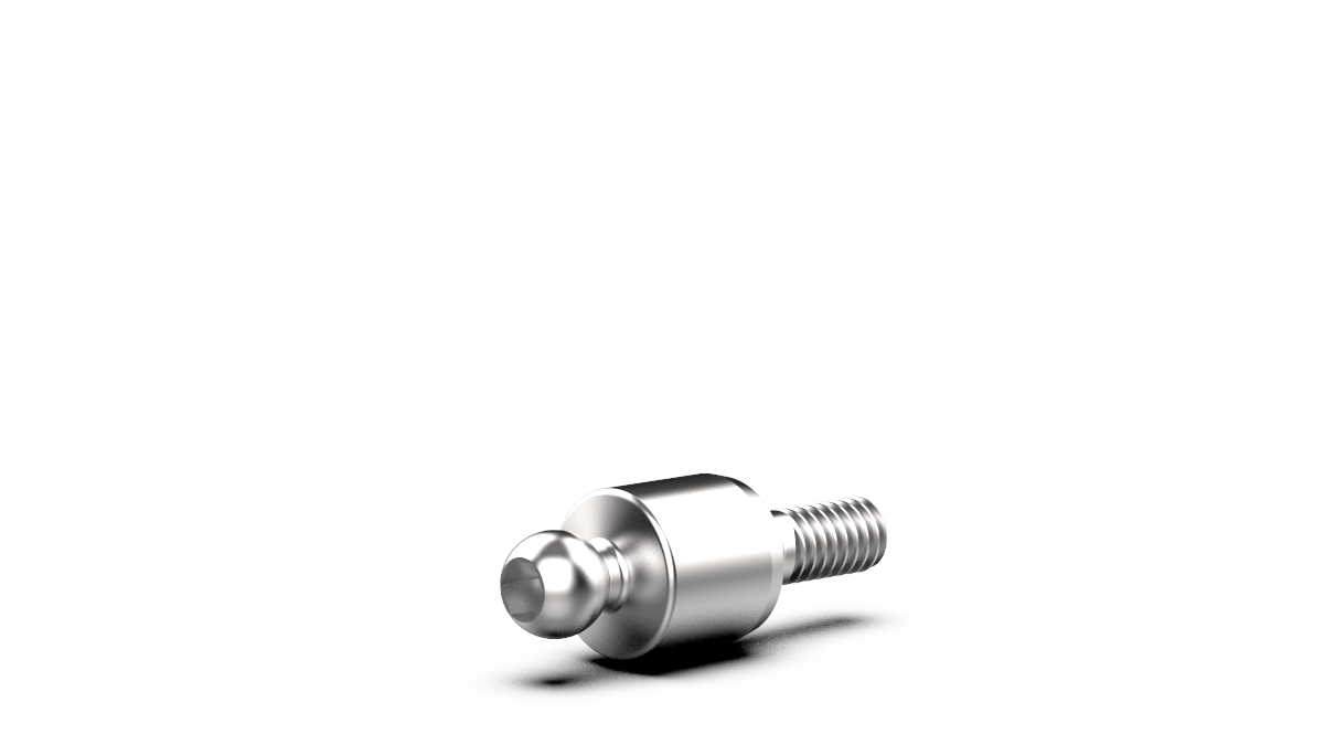 Straight Dental Ball Attachment Side View