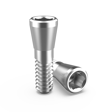 50 MUA Original Rosen Screw 1.4mm x 3mm Straumann straight MUA Pack for 1.25 Hex Driver Front Angle View