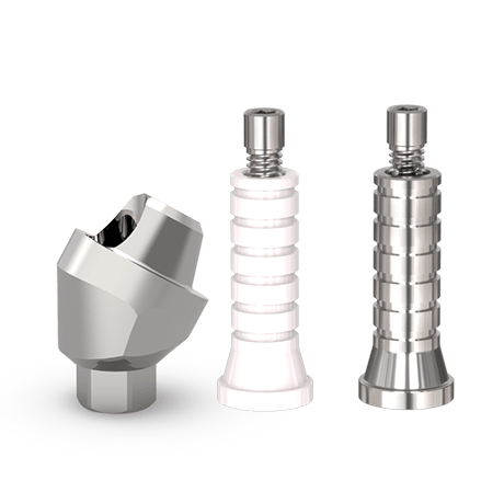 Dental Implant Titanium Angled Multi Unit 18° / 30° / 40° + Sleeve - 1mm-3mm Length