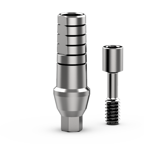 Dental Titanium Straight Abutment With Shoulder Slim for Implant 2.1 Hex lab