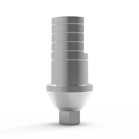 Dental Titanium Straight Abutment With Shoulder Wide For Implant 2.42 Hex