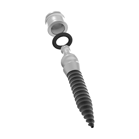 Mino O-Ball Mini One-Piece Dental Implant Kit Angled Assembly View