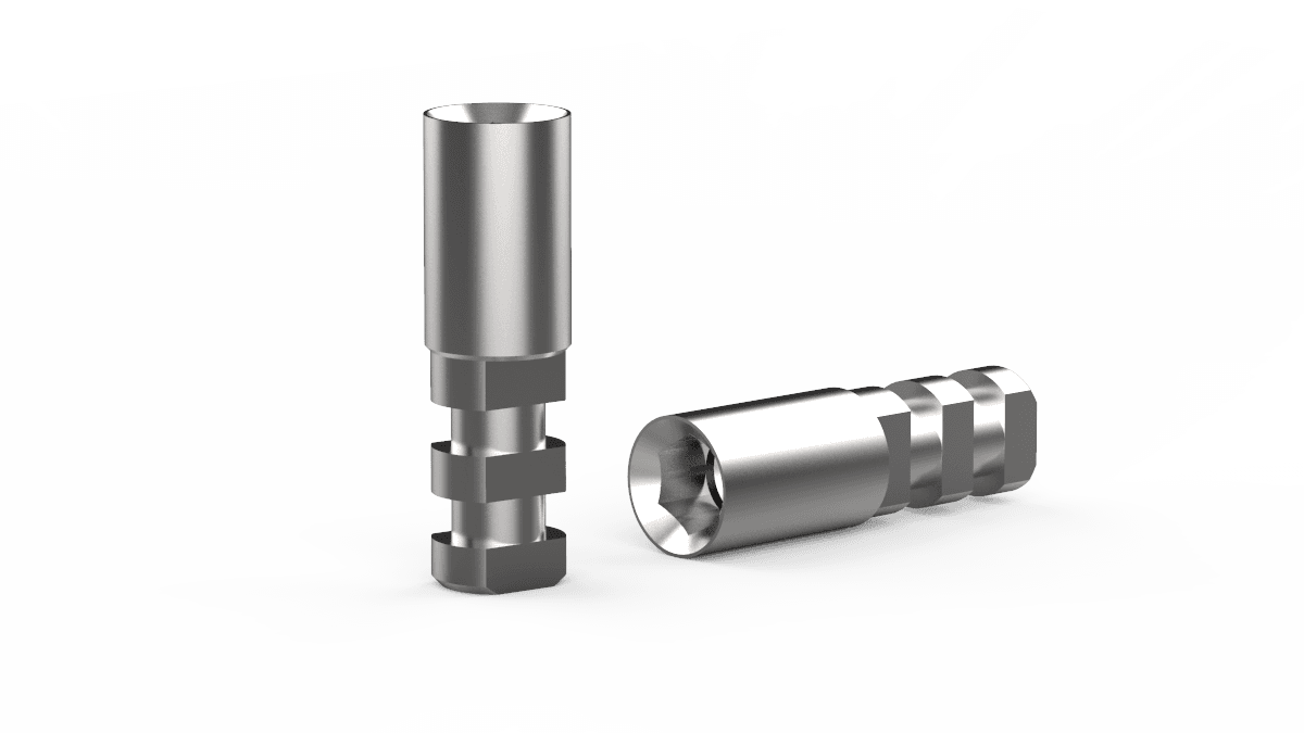 Analog for Dental Implant Regular Platform Standing and Side View