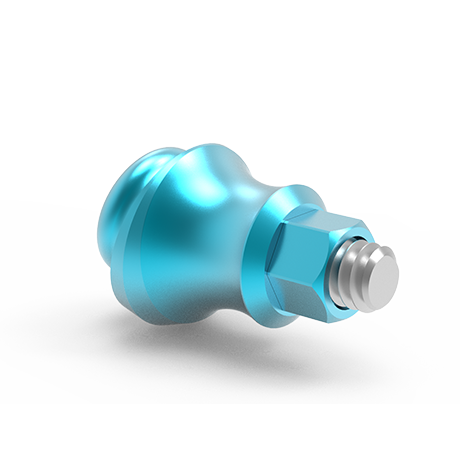 Dental Angled Locator Click Attachment 18 Degree Perspective View