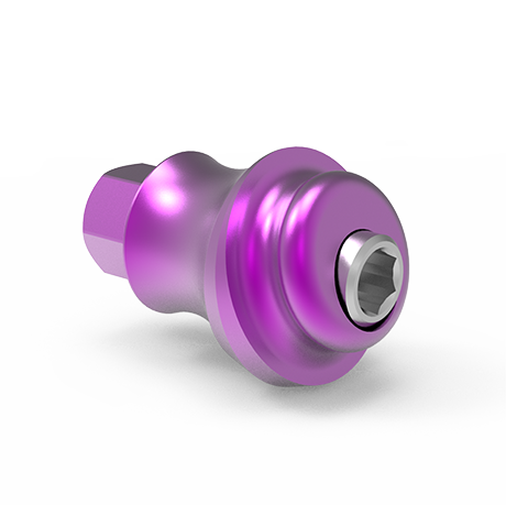 Dental Angled Locator Click Attachment 30 Degree Perspective View