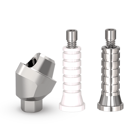 Dental Angled Multi Unit Abutment with Titanium and Plastic Cylinder Sleeves