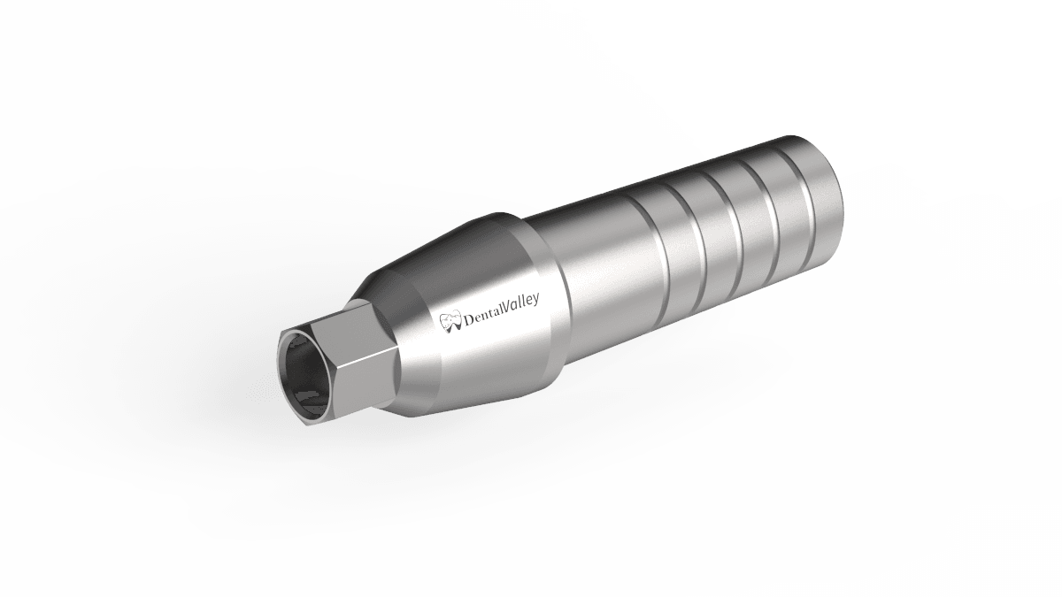 Dental Shoulder Straight Abutment Slim Platorm External Hex View 