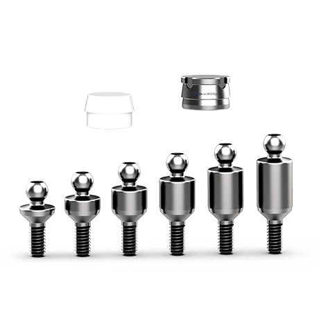 Dental Straight Ball Attachments Set