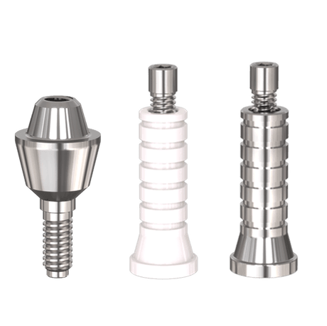 Dental Straight Multi Unit Abutment with Titanium and Plastic Cylinder Sleeves