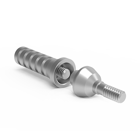 Straight Multi Unit Abutment with Titanium Cylinder Sleeve Connection View