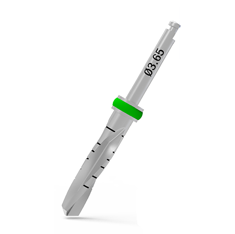 Surgical External Twist Drill for Dental Implants Angled View